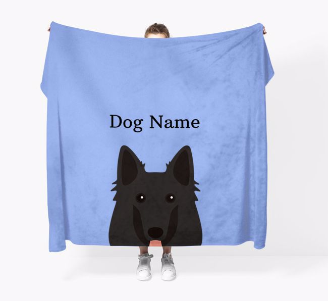 'Peeking Icon' - Personalized {breedFullName} Blanket